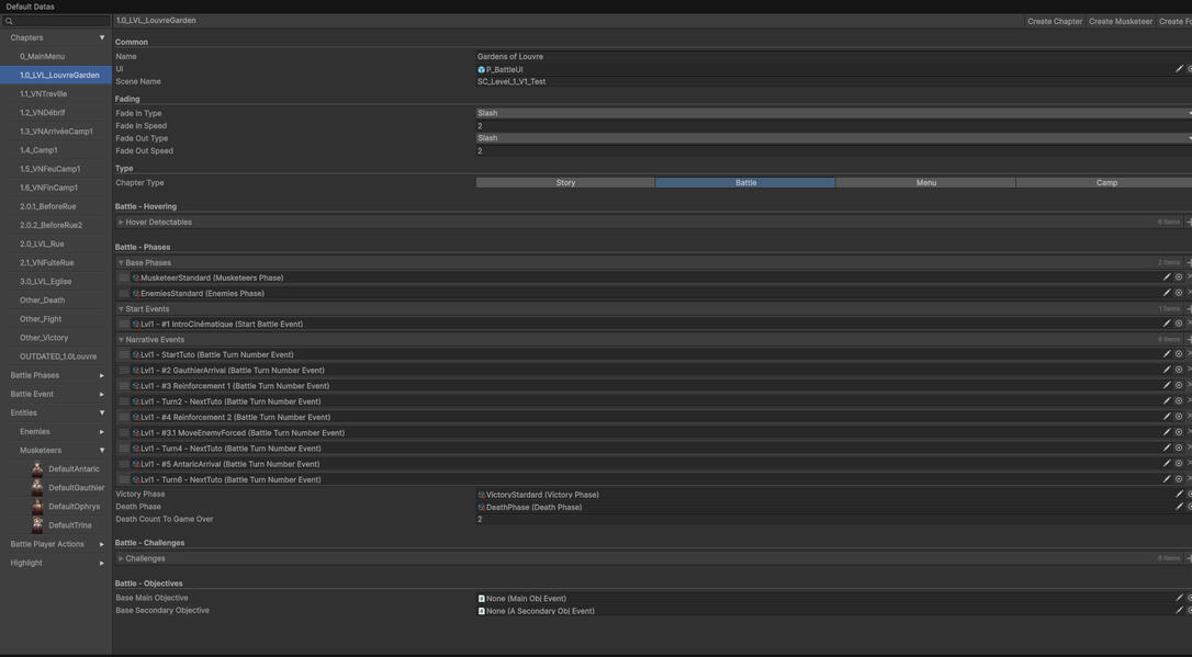 Chapters static values